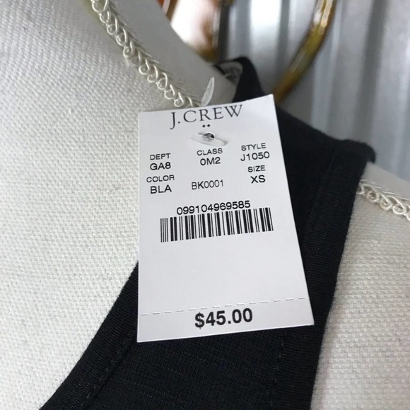 J. Crew Black Drapey Tank Top with Silky Hem XS - Picture 4 of 9
